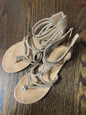 Beige Braided Gladiator Sandals - Women from Spring